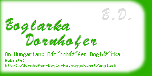 boglarka dornhofer business card